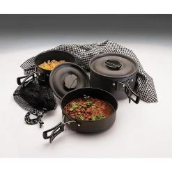 Texsport Scouter Black Ice Hard Anodized Cook Set -Outdoor Camping 0 218