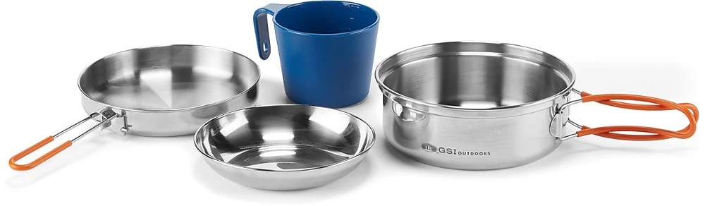 GSI Outdoors Glacier Stainless Steel Mess Kit 1 GSI Outdoors Glacier Stainless Steel Mess Kit