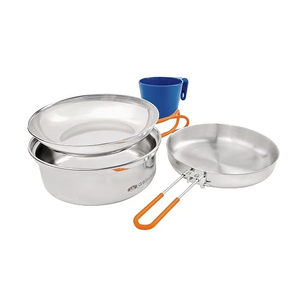 GSI Outdoors Glacier Stainless Steel Mess Kit 2 GSI Outdoors Glacier Stainless Steel Mess Kit - Image 2