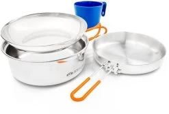GSI Outdoors Glacier Stainless Steel Mess Kit 19 GSI Outdoors Glacier Stainless Steel Mess Kit -Outdoor Camping opplanet gsi glacier stainless mess kit 1 person 68125 main