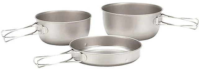 Snow Peak Titanium Cookset, 3 Piece 1 Snow Peak Titanium Cookset, 3 Piece